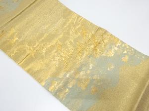 群鶴に蔦の葉模様織り出し 袋帯